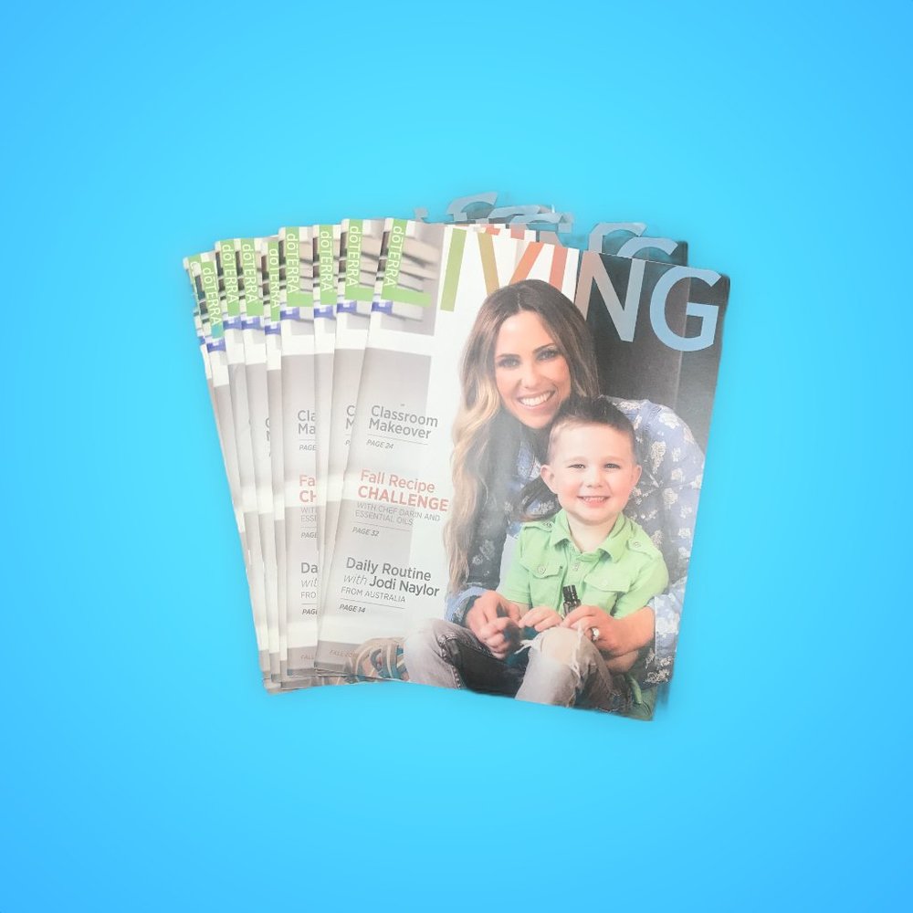 LOT of 9 Doterra living magazine fall 2014 Classroom makeover